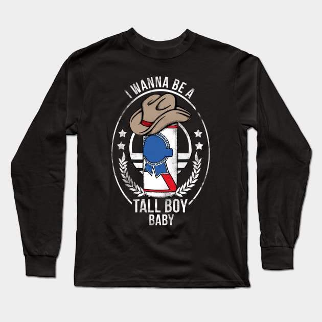 Tall Boy Cowboy Long Sleeve T-Shirt by Ghoul_Jerk